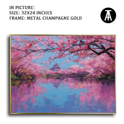 Artwork in Light Brown Frame