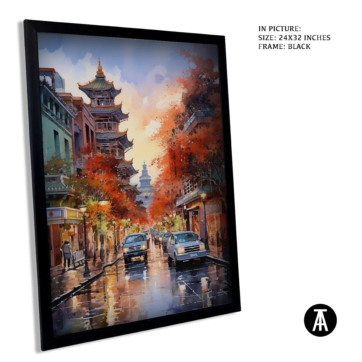 Sample Artwork in Black Frame