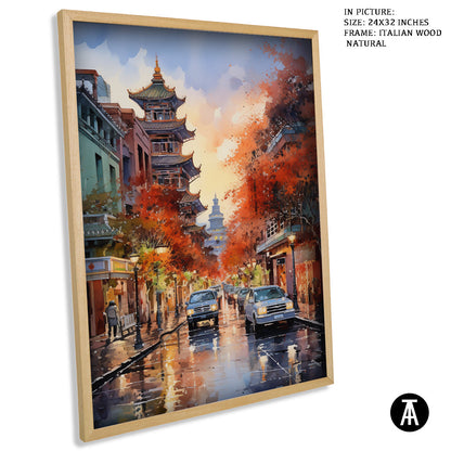 Sample Artwork in Italian Wood Framing Natural