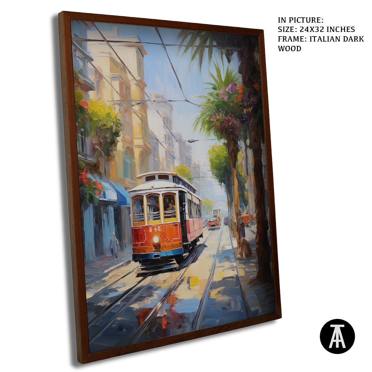 Sample Artwork in Italian Wood Framing Dark