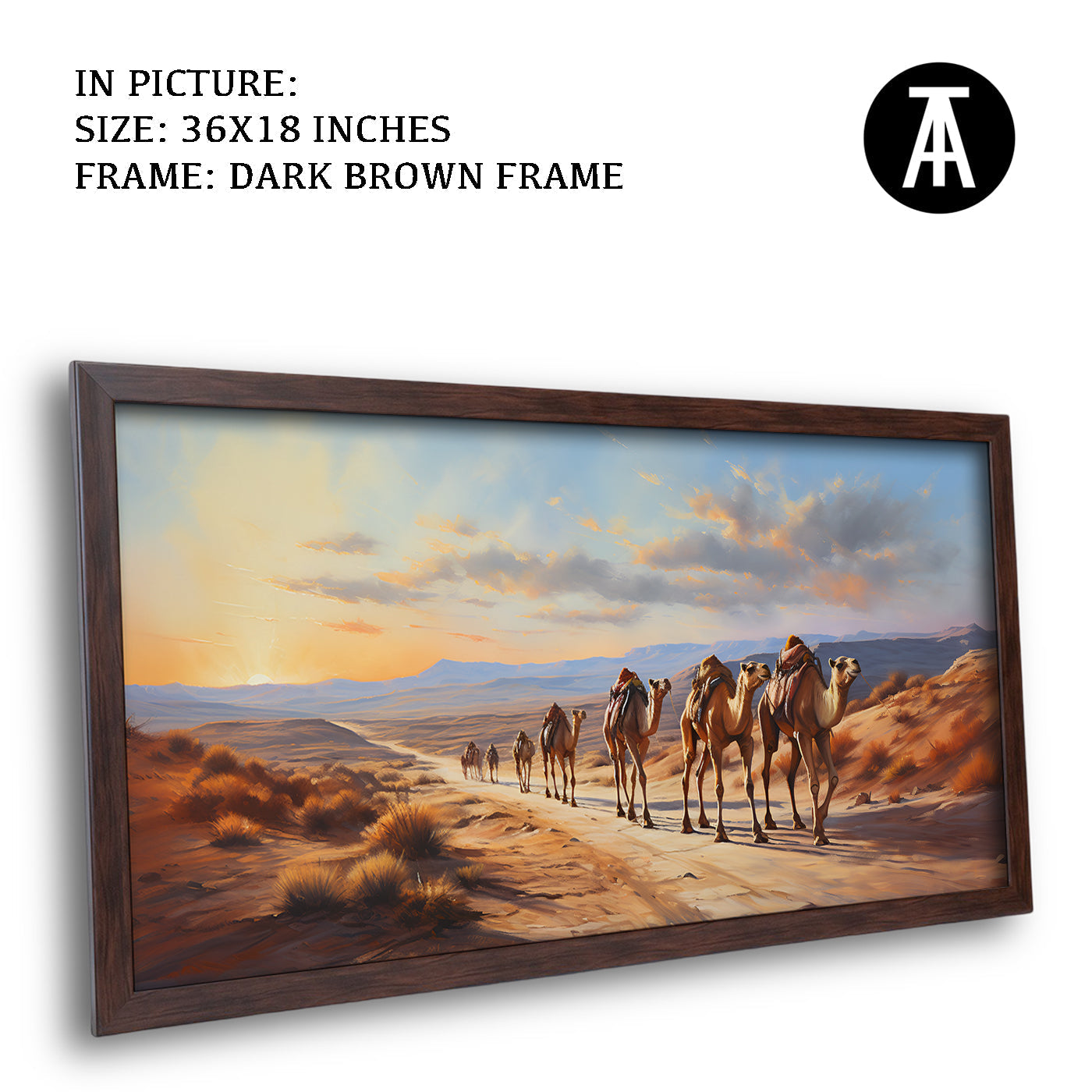 Artwork in Metal Champagne Gold Frame