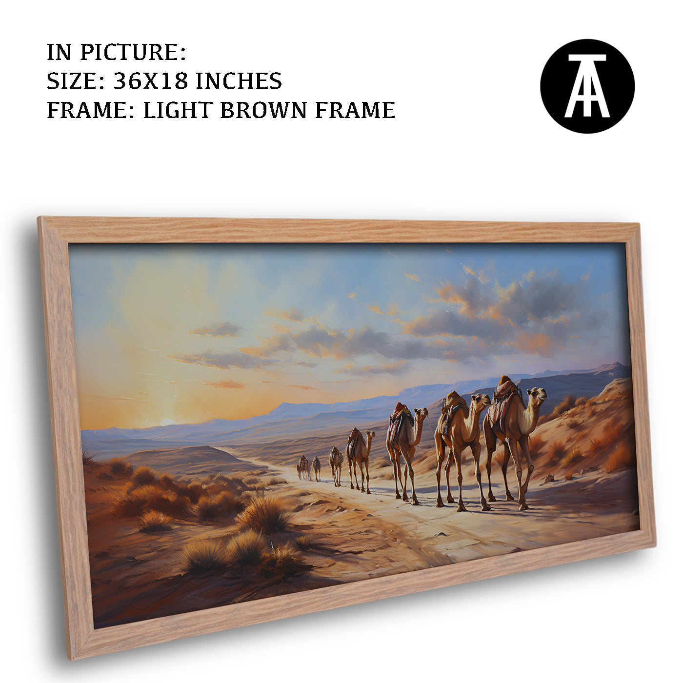 Artwork in Dark Brown Frame
