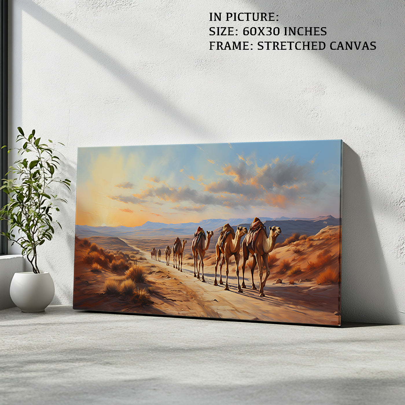 Artwork in Natural Wood Frame