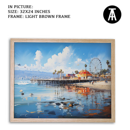 Artwork in Dark Brown Frame