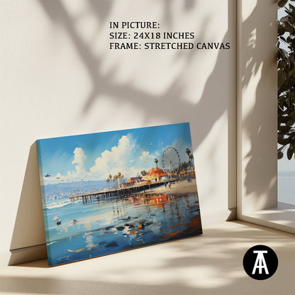 Artwork in Natural Wood Frame