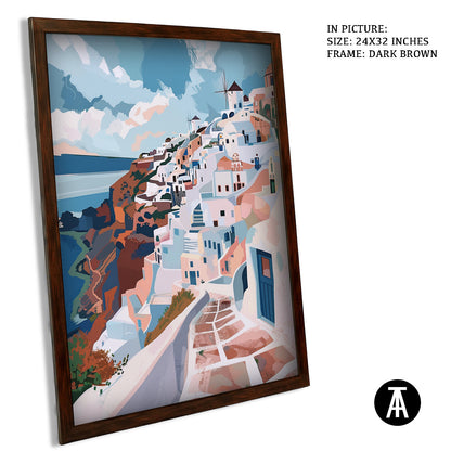 Artwork in Dark Brown Frame