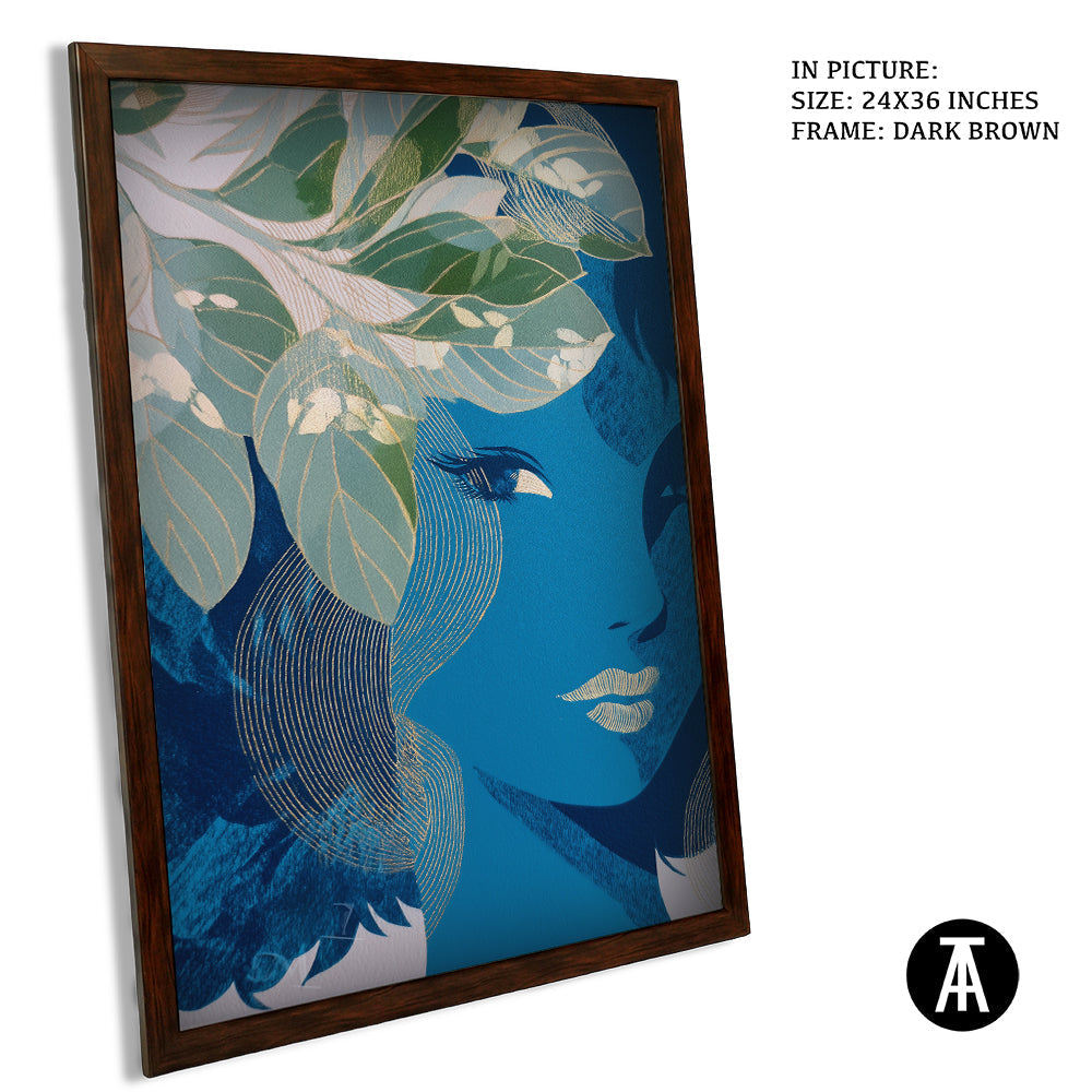 Artwork in Dark Brown Frame