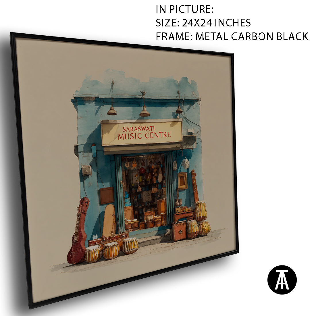 Artwork in Carbon Black Meta Frame