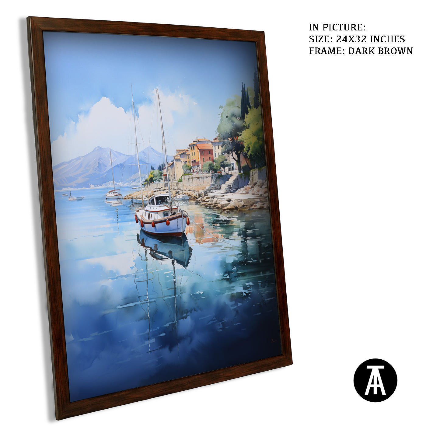 Artwork in Metal Champagne Gold Frame