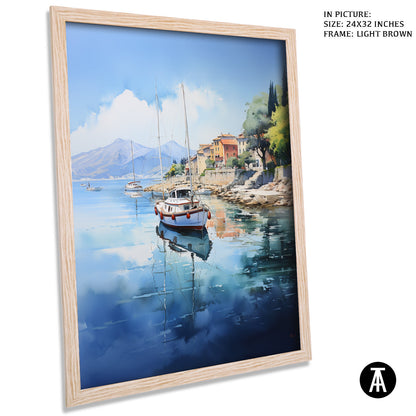 Artwork in Dark Brown Frame