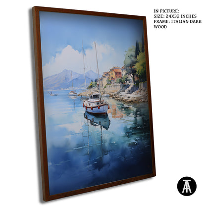 Artwork in Dark Wood Frame