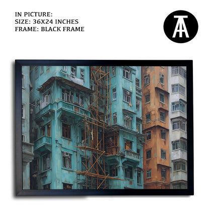 Artwork in Metal Champagne Gold Frame