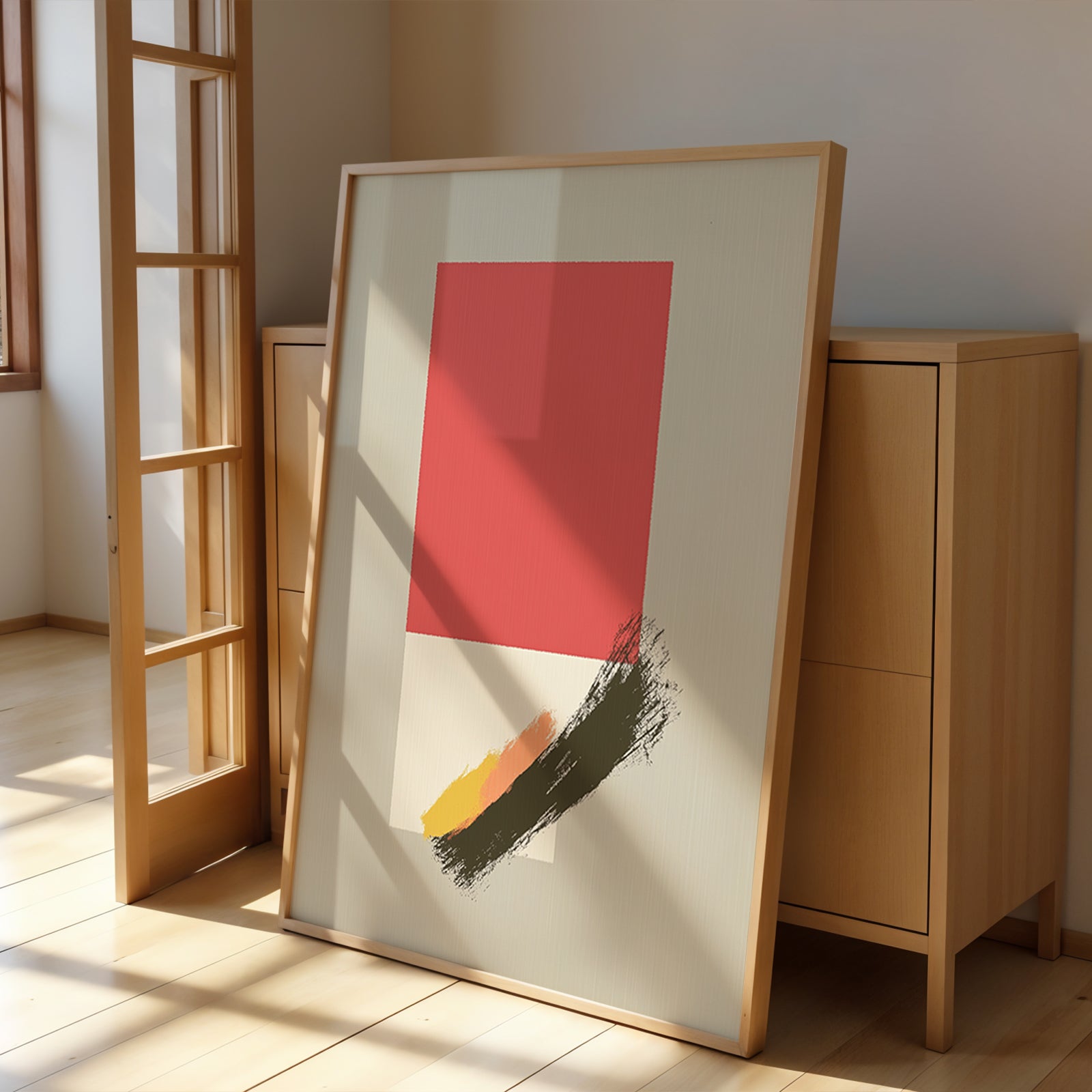Abstract Painting for Home Scarlet Drift by NYC Abstract