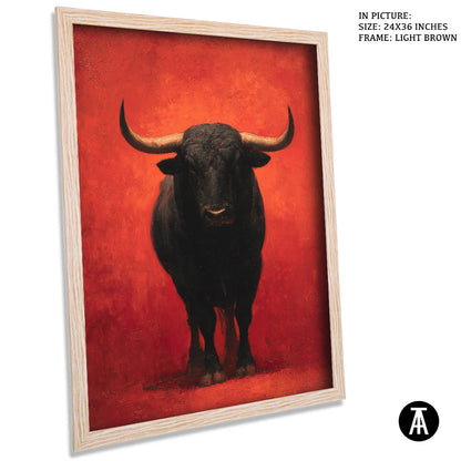 Artwork in Light Brown Frame