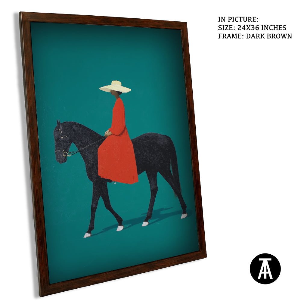 Artwork in Dark Brown Frame
