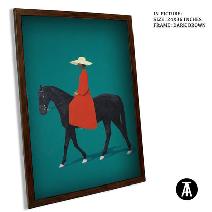 Artwork in Dark Brown Frame