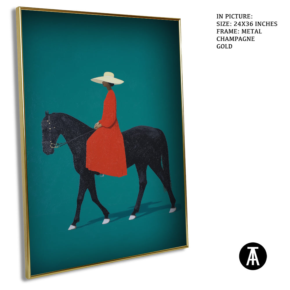 Artwork in Metal Champagne Gold Frame