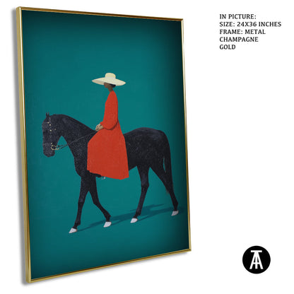 Artwork in Metal Champagne Gold Frame