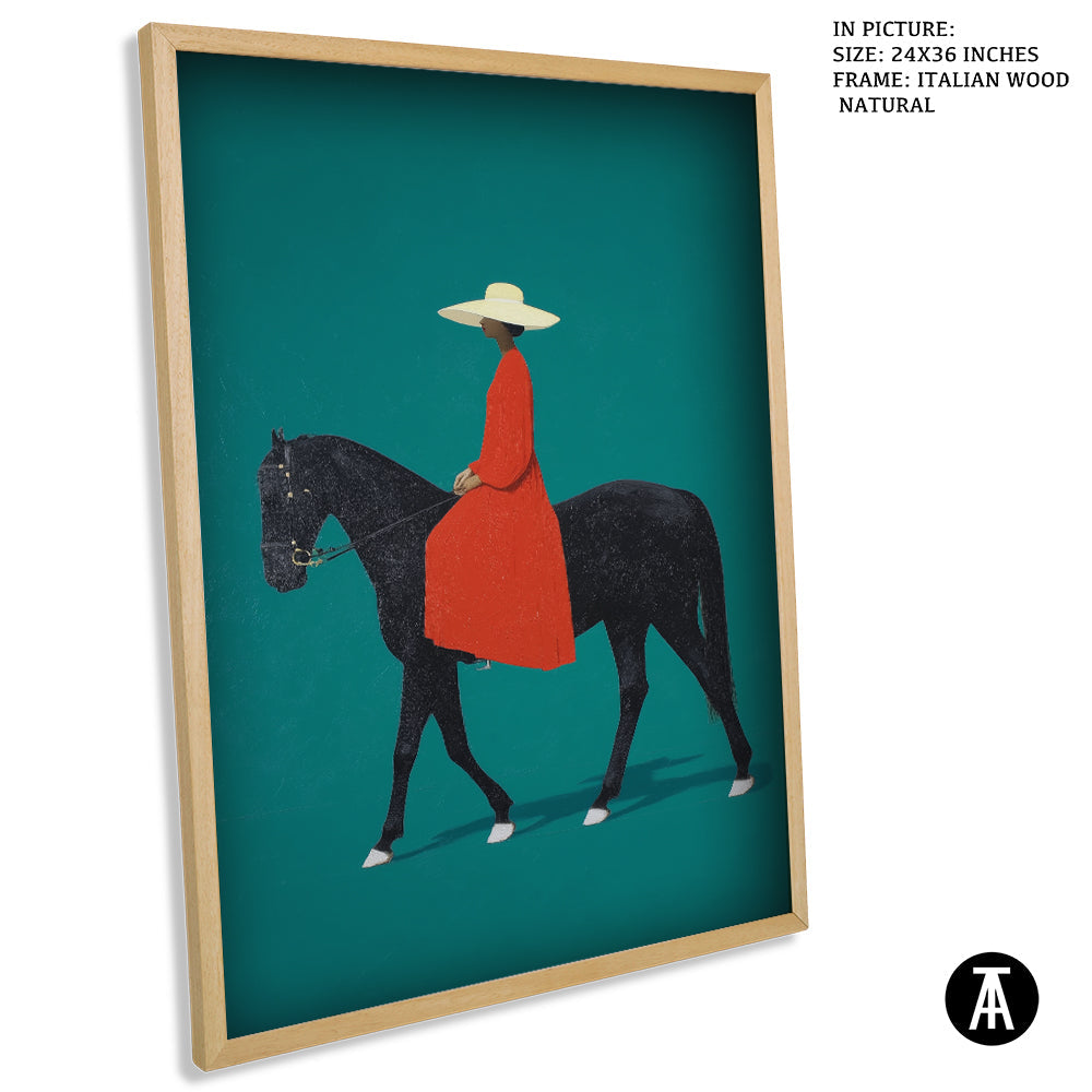 Artwork in Natural Wood Frame