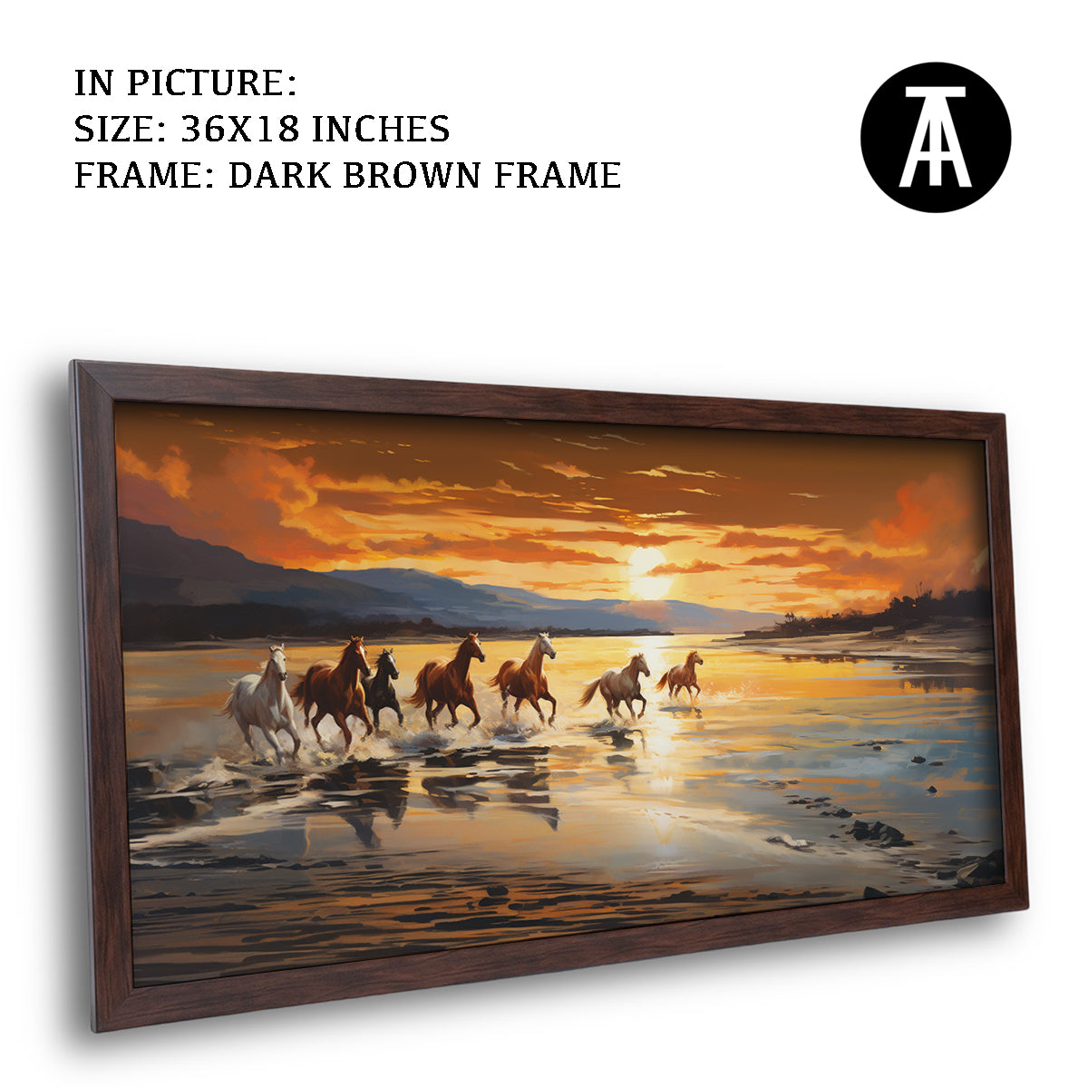 Artwork in Metal Champagne Gold Frame