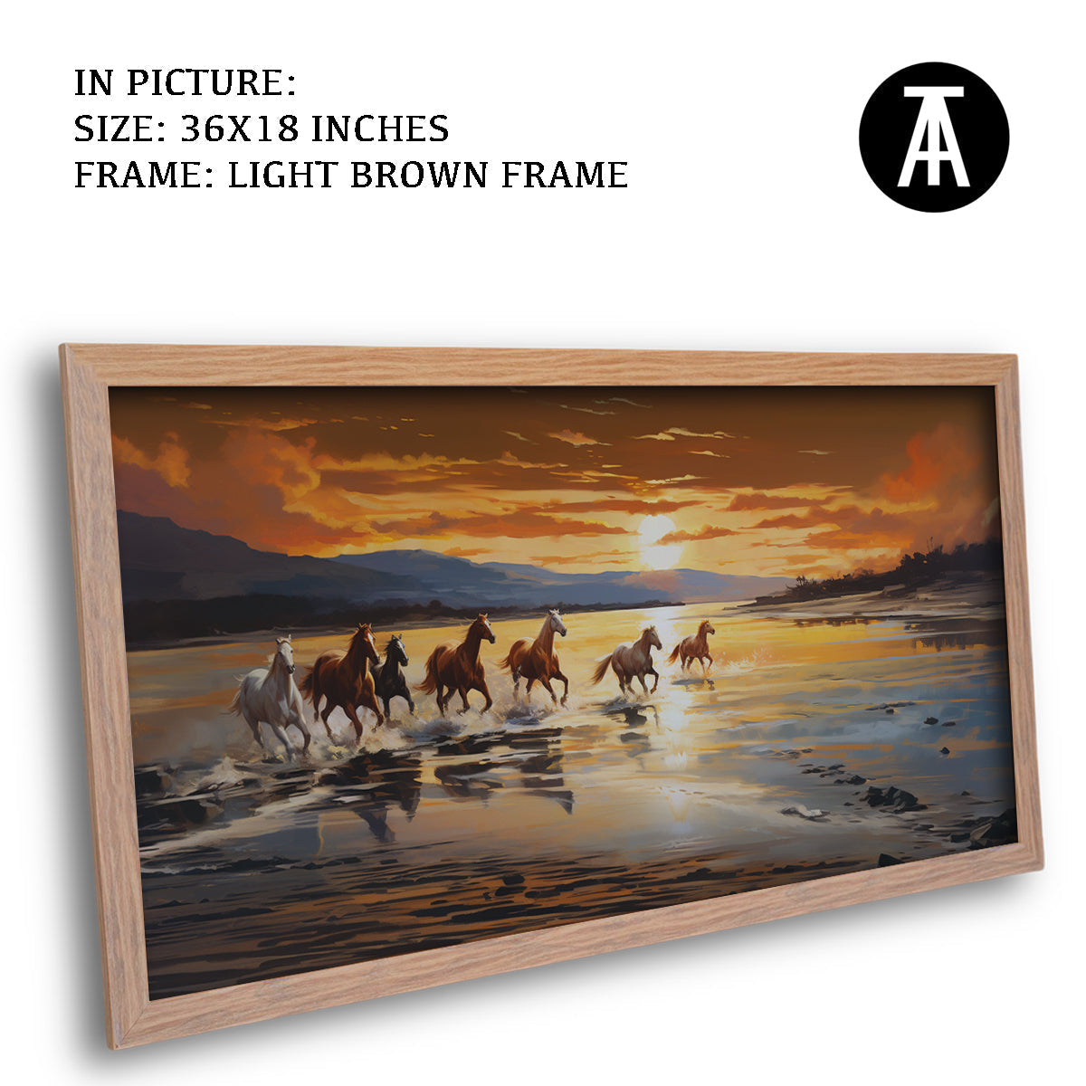 Artwork in Dark Brown Frame