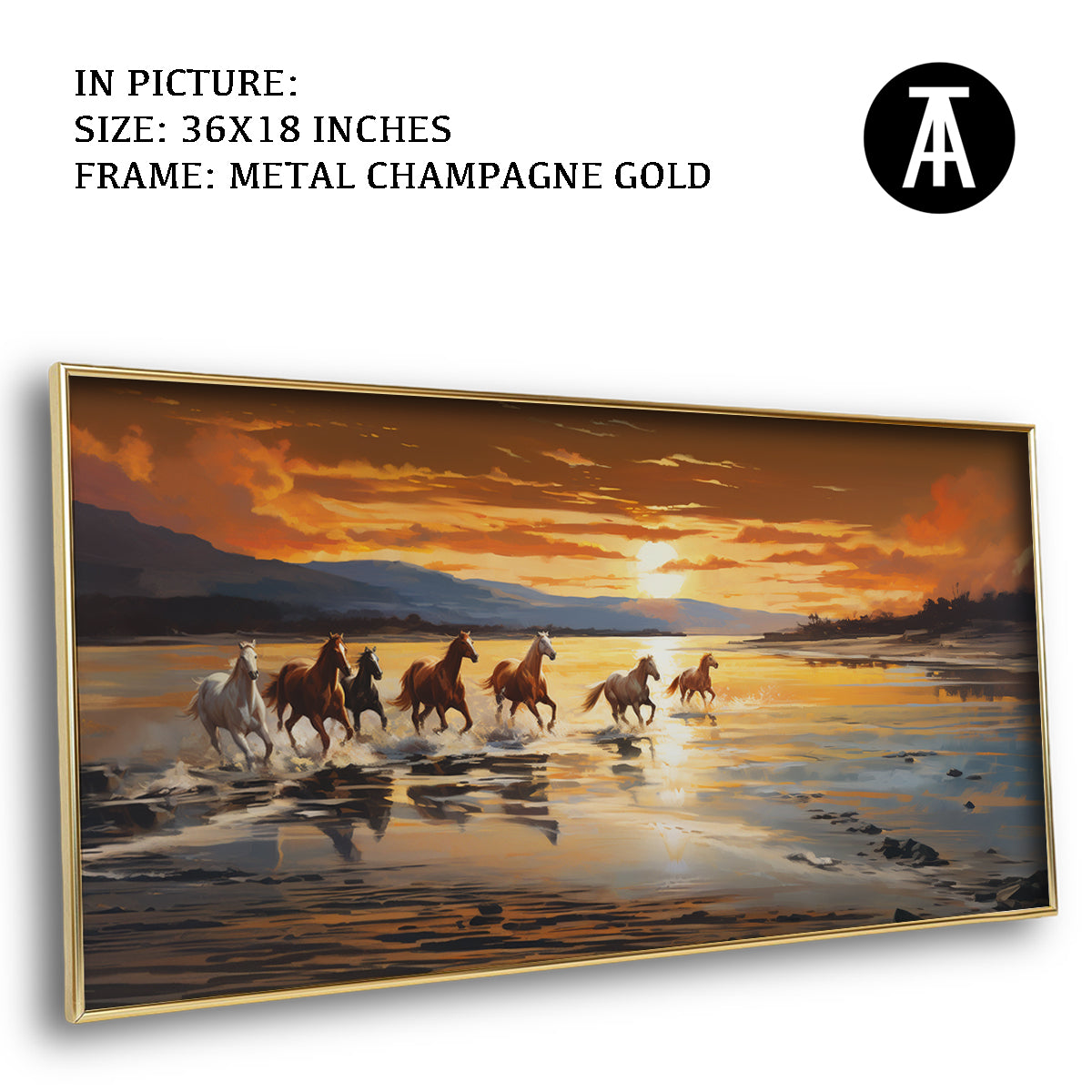 Artwork in Light Brown Frame
