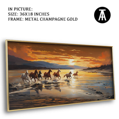 Artwork in Light Brown Frame
