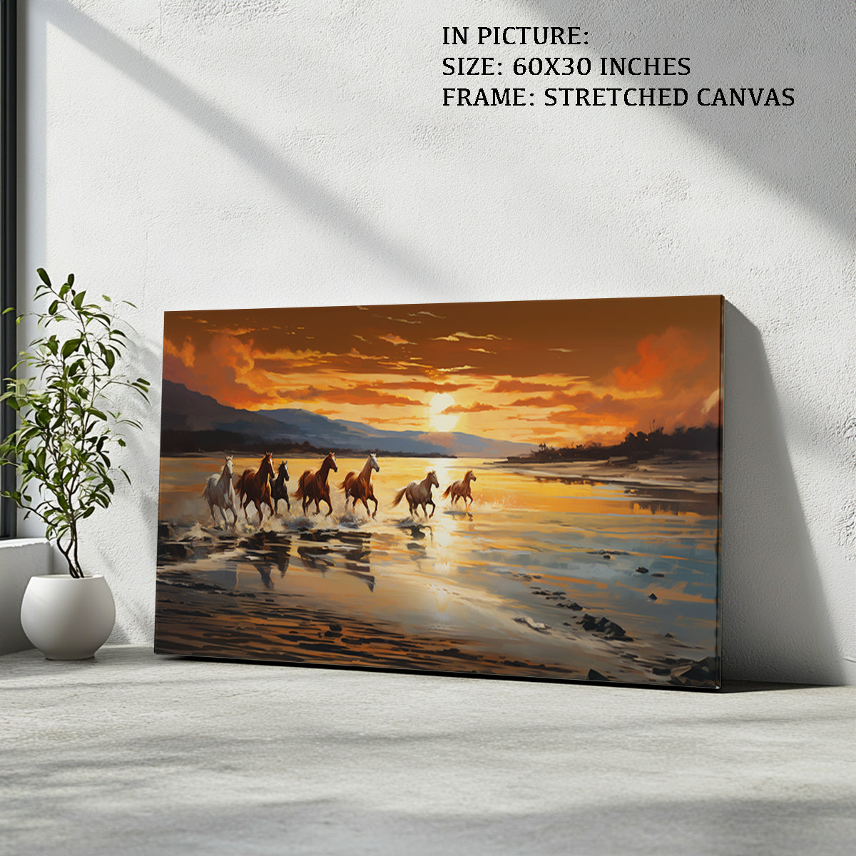 Artwork in Natural Wood Frame