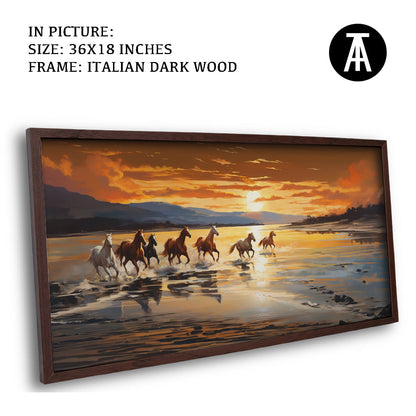 Artwork in Dark Wood Frame