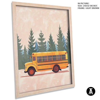 Artwork in Light Brown Frame
