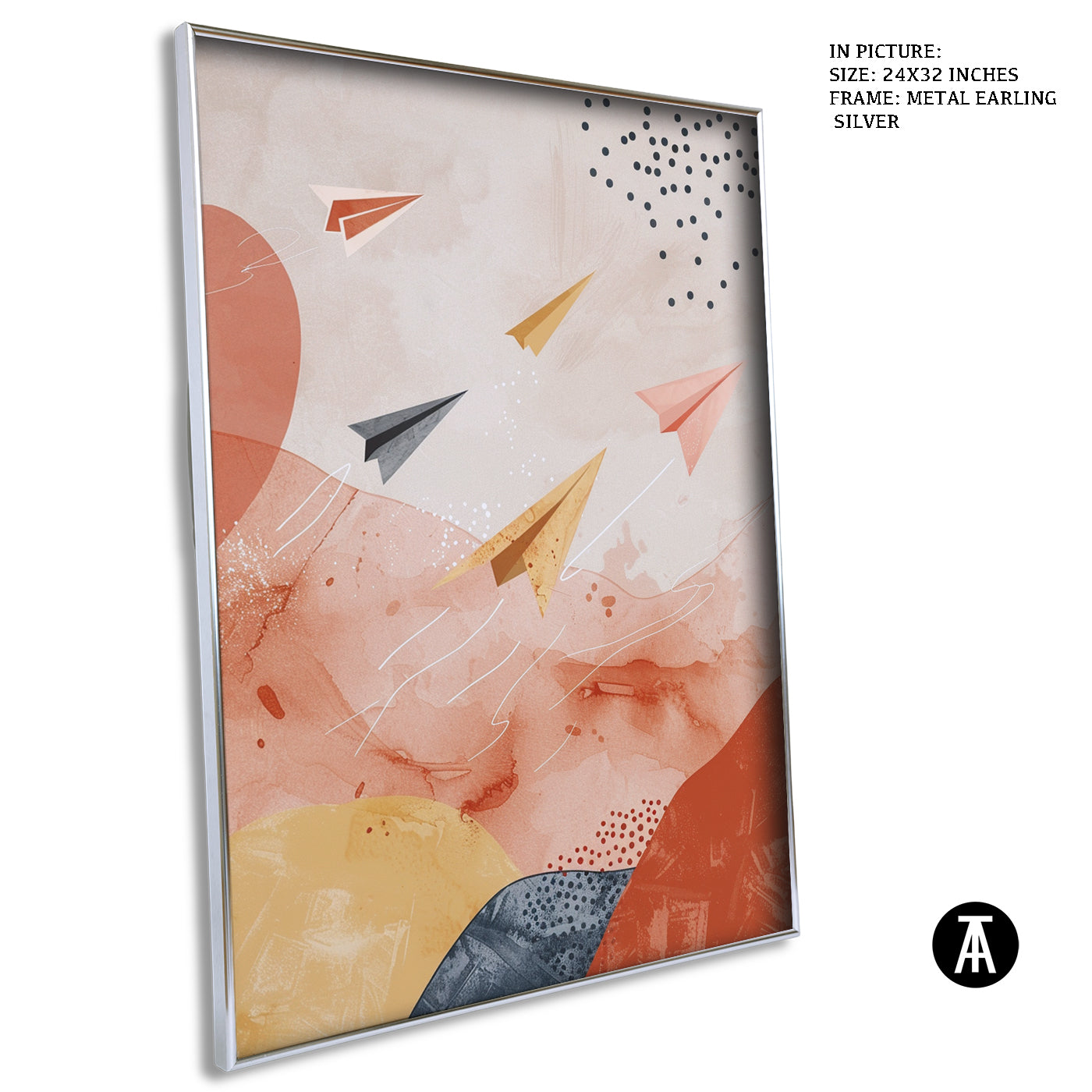 Artwork in Metal Earling Silver Frame