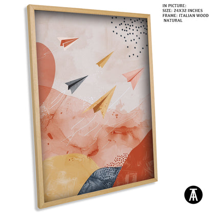 Artwork in Natural Wood Frame