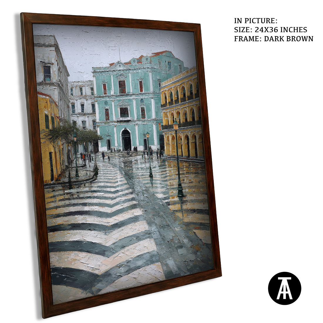 Artwork in Metal Champagne Gold Frame