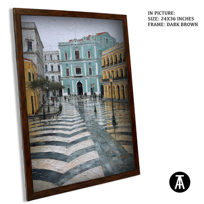 Artwork in Metal Champagne Gold Frame