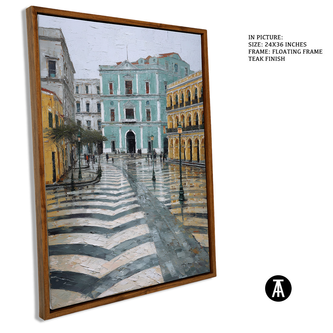 Artwork in Natural Wood Frame