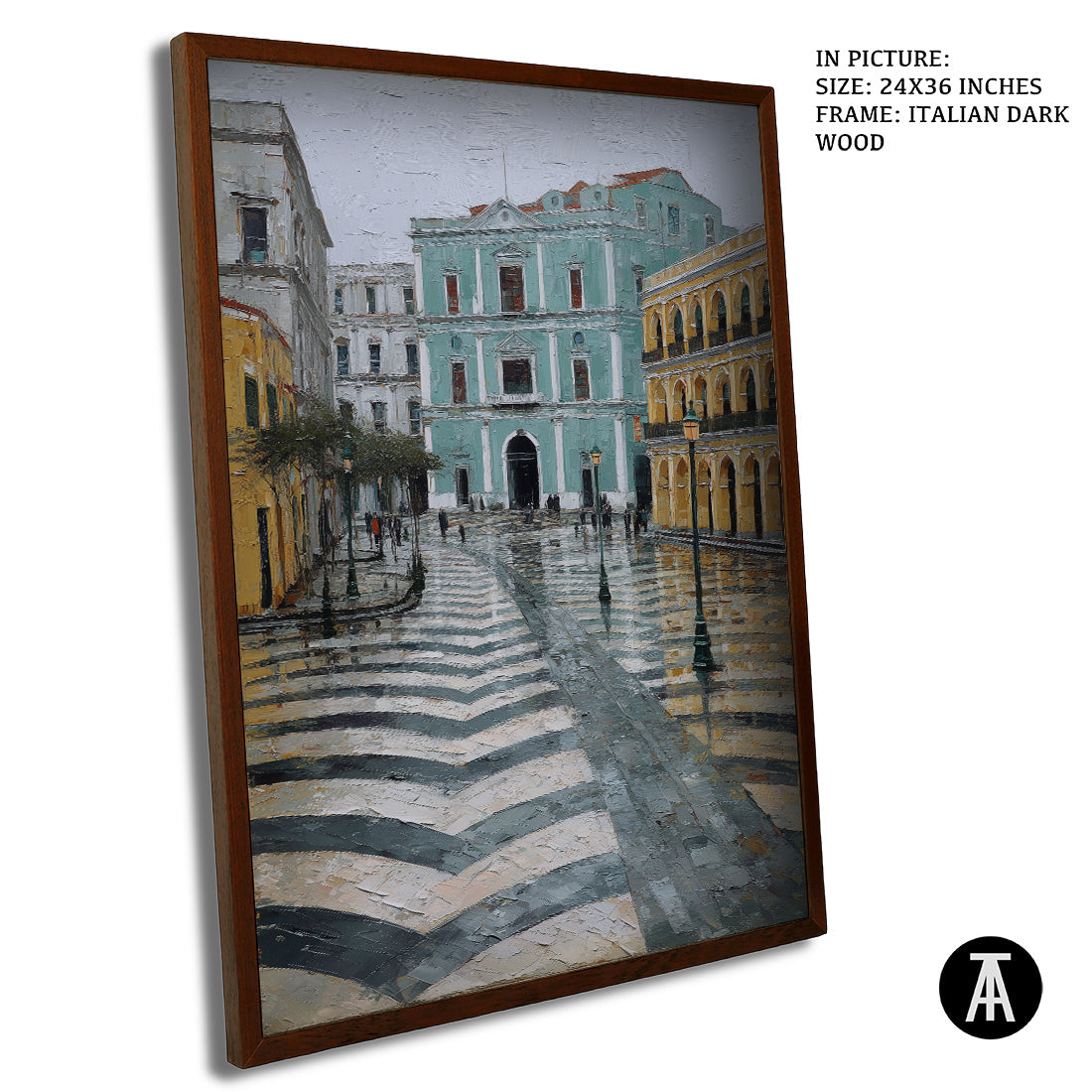 Artwork in Dark Brown Frame