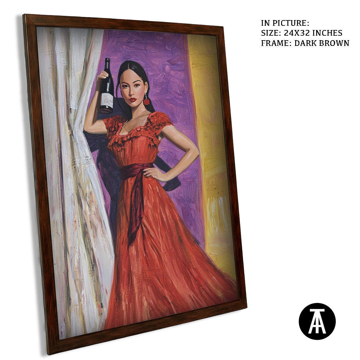Artwork in Metal Champagne Gold Frame