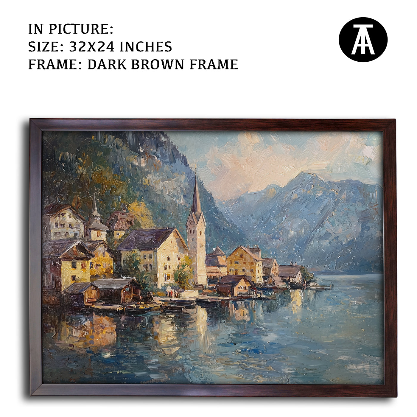 Artwork in Metal Champagne Gold Frame