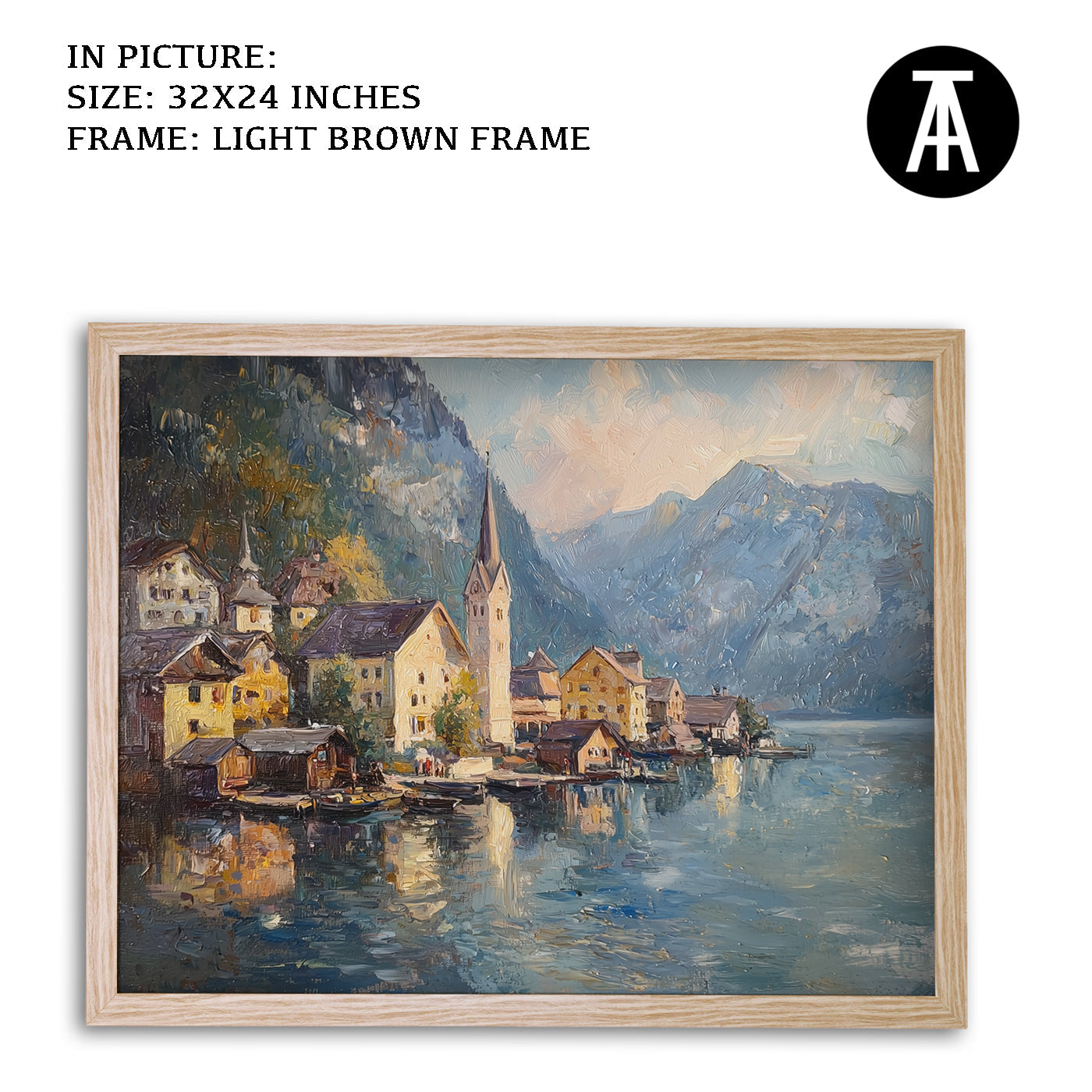 Artwork in Dark Brown Frame