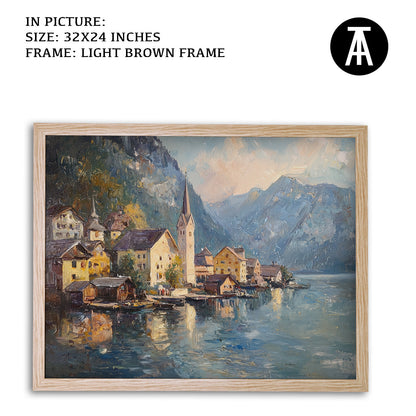 Artwork in Dark Brown Frame
