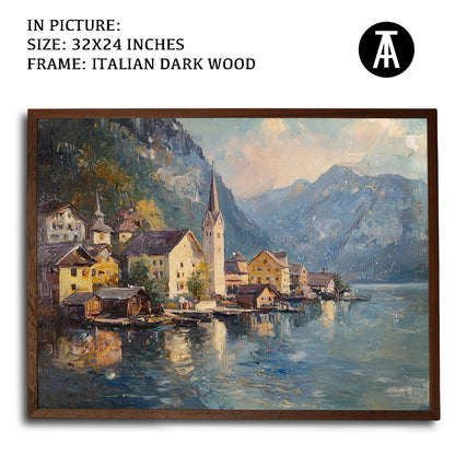 Artwork in Dark Wood Frame
