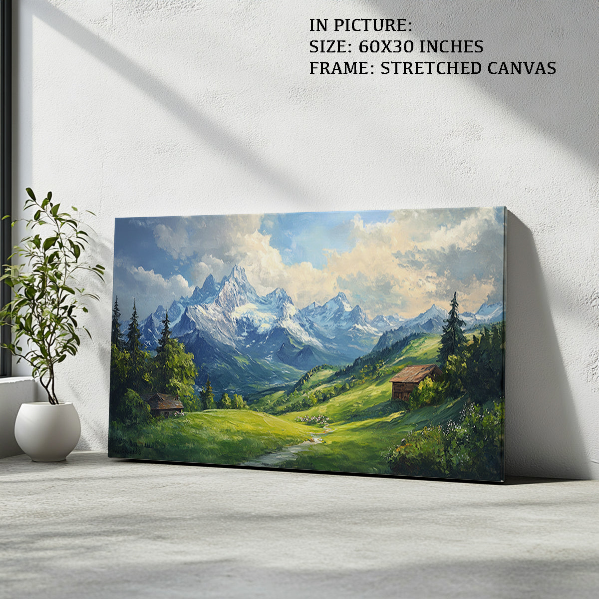 Artwork in Natural Wood Frame