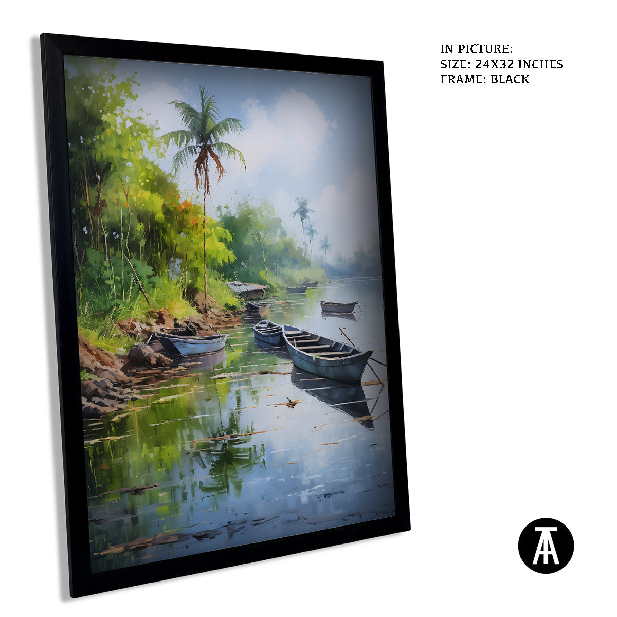 Sample Artwork in Black Frame