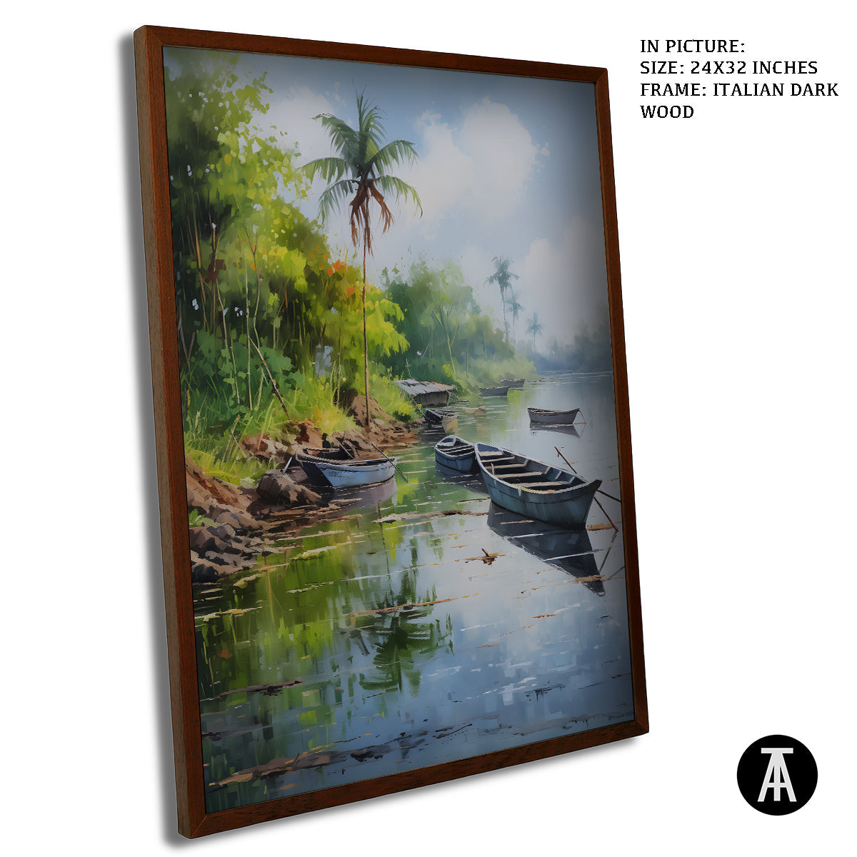 Sample Artwork in Italian Wood Framing Dark