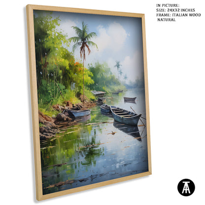 Sample Artwork in Italian Wood Framing Natural