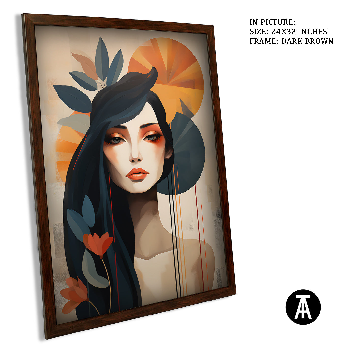 Artwork in Metal Champagne Gold Frame