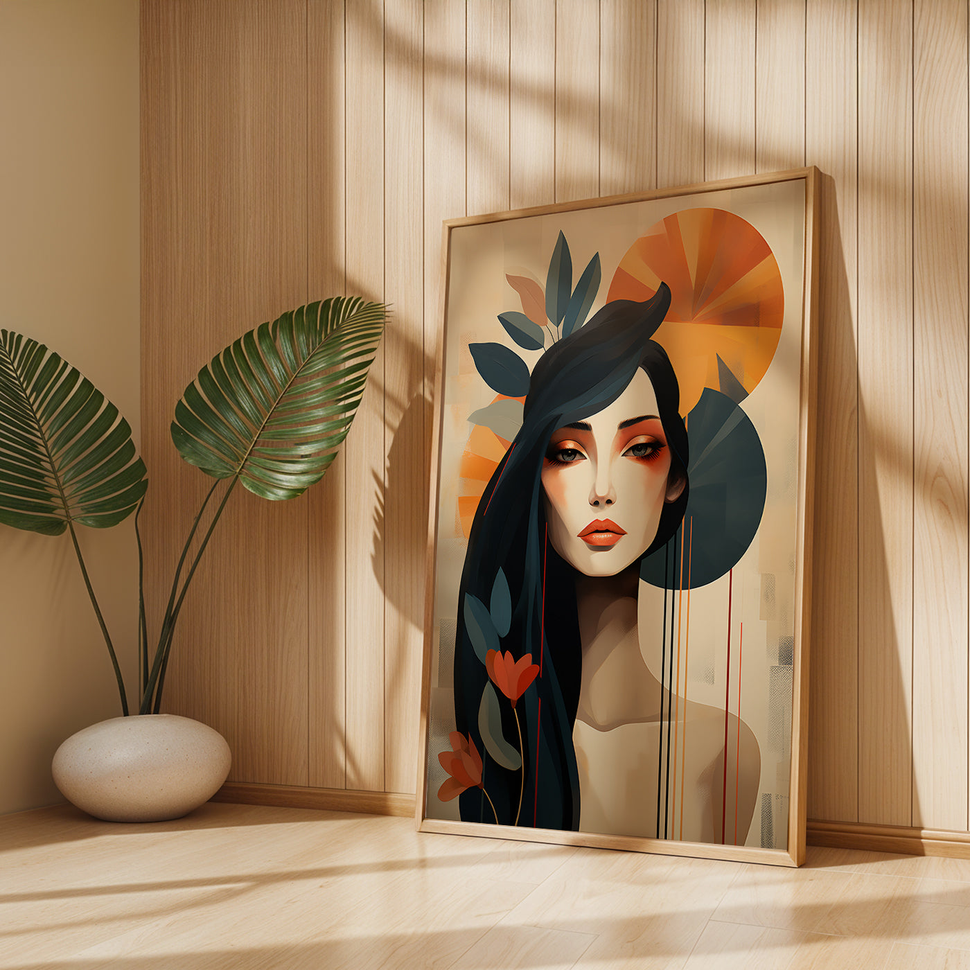 Boho Painting in a Lifestyle Setting
