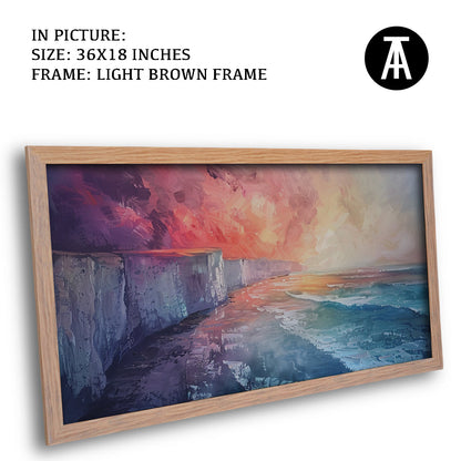 Artwork in Dark Brown Frame