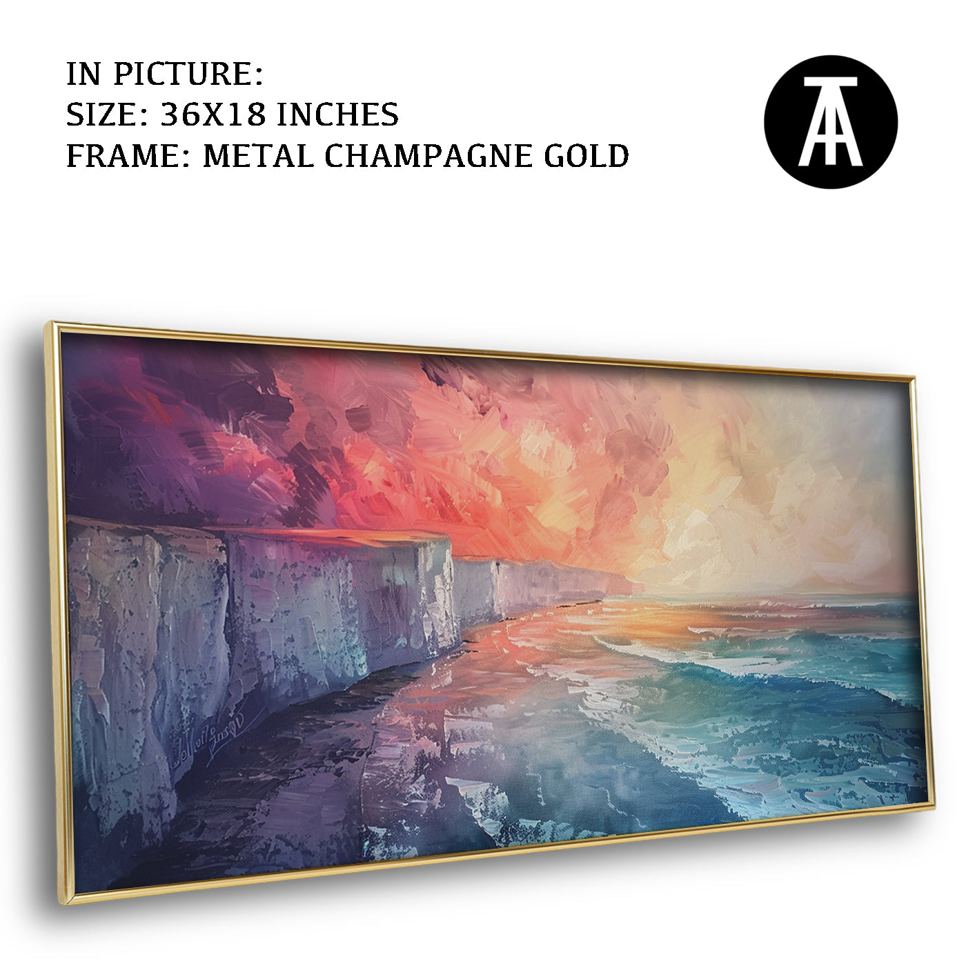 Artwork in Light Brown Frame