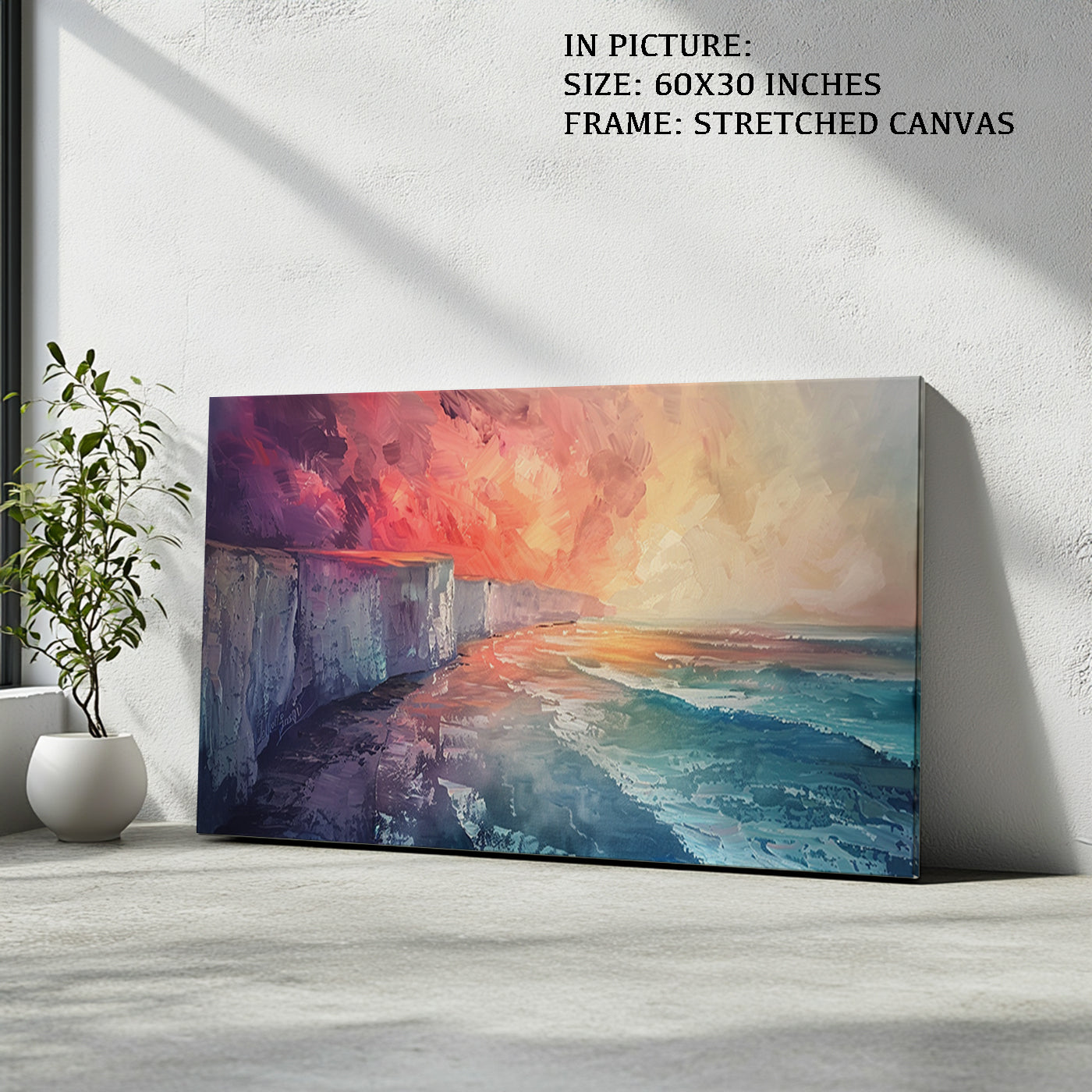 Artwork in Natural Wood Frame